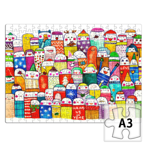 Пазл с принтом Новый Год