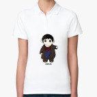 Женская рубашка поло (печать) Merlin ( Colin Morgan )