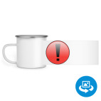 Кружка металлическая белая (круговая запечатка)