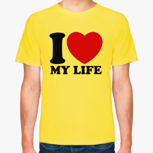 Футболка с принтом Люблю свою жизнь