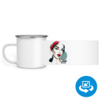 Кружка металлическая белая (круговая запечатка)