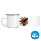 Кружка металлическая белая (круговая запечатка)