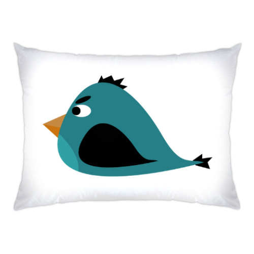 Подушка с принтом Злая птица