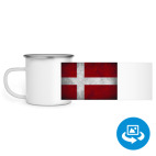 Кружка металлическая белая (круговая запечатка)