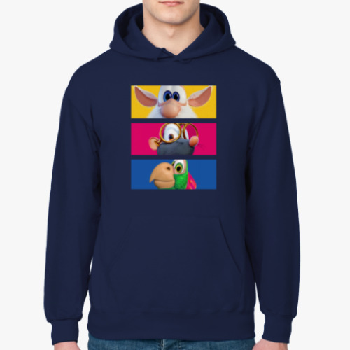 Толстовка худи с принтом Буба и его друзья