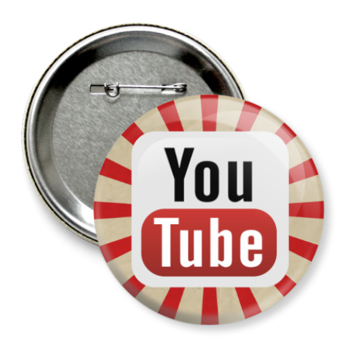 Значок 75мм YouTube