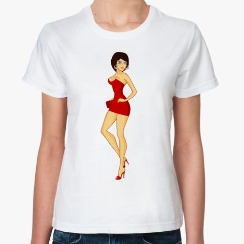 Классическая футболка Lady in Red