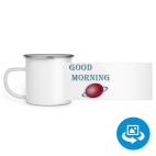 Кружка металлическая белая (круговая запечатка)