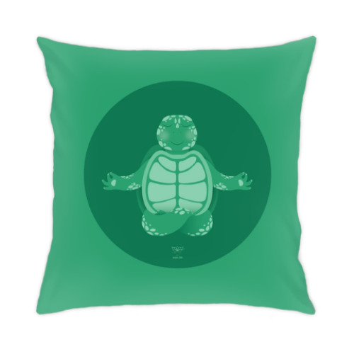 Подушка с принтом Animal Zen: T is for Turtle