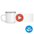 Кружка металлическая белая (круговая запечатка)