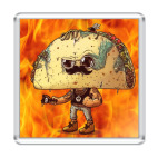 Магнит 6.5 x 6.5 см Fast Food Man