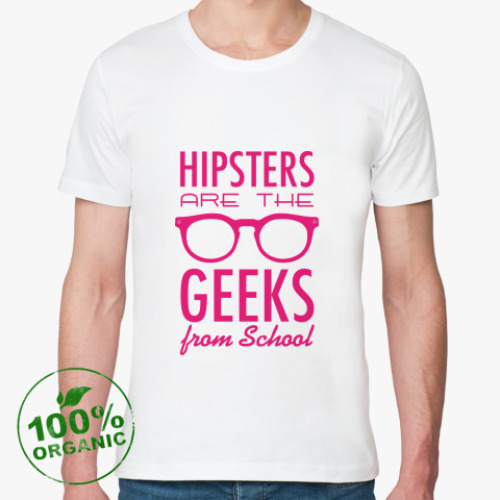 Футболка из органик-хлопка с принтом Hipsters