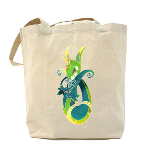 Сумка шоппер с принтом Змейка