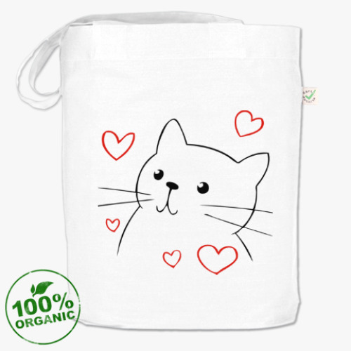 Сумка шоппер с принтом кот добро