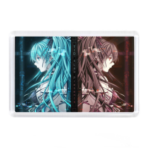 Магнит с принтом 'Мику Мику'