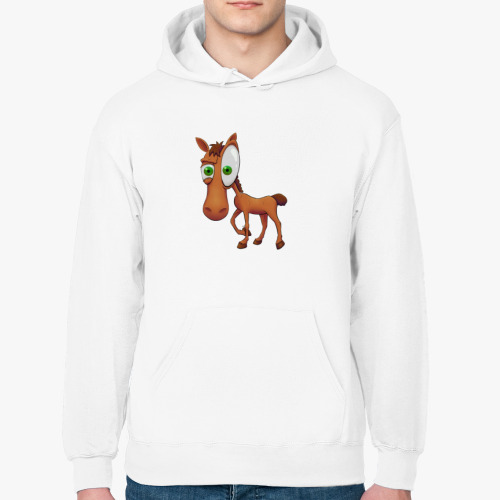 Толстовка худи с принтом Коняка-подозревака, версия 2