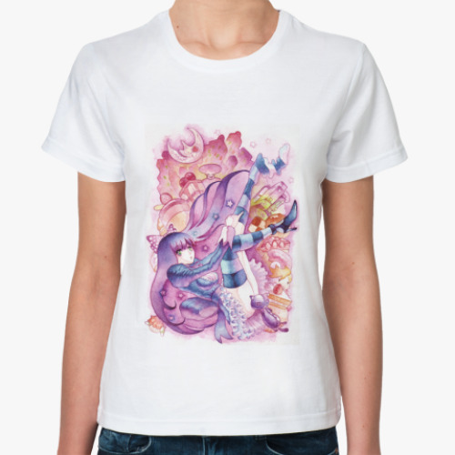 Классическая футболка с принтом Stocking