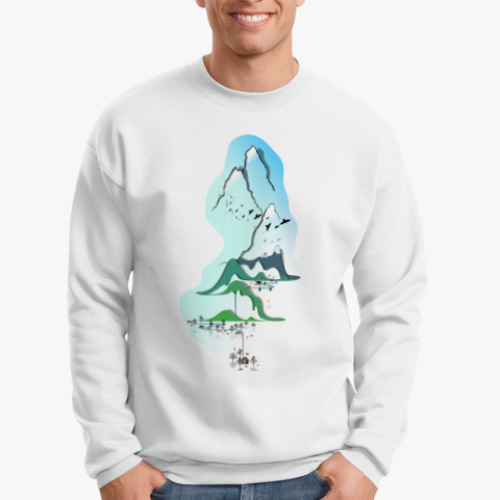 Свитшот с принтом горы