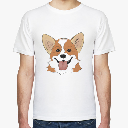 Футболка с принтом Вельш-корги-пемброк