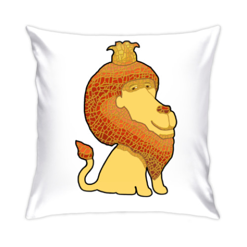 Подушка с принтом Очень добрый Лев!