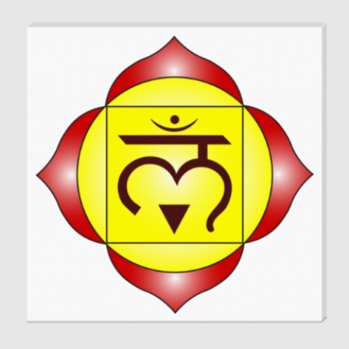 Холст с принтом Муладхара-чакра янтра