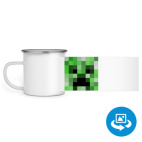 Кружка металлическая белая (круговая запечатка)