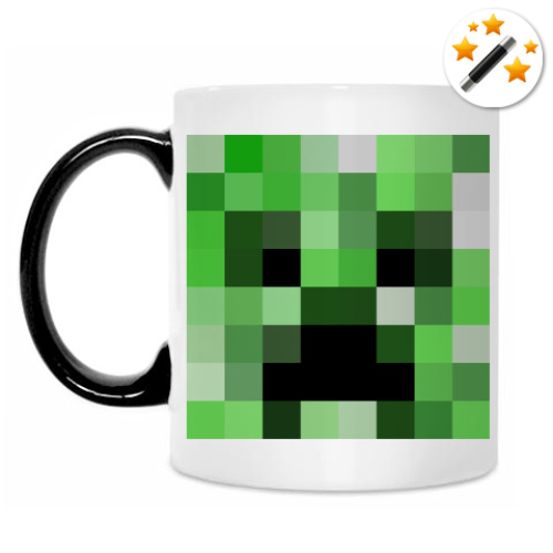 Кружка-хамелеон с принтом Minecraft