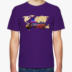 Классическая футболка Пейзаж мотоцикла