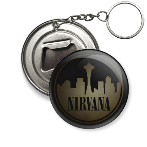 Брелок-открывашка с принтом Nirvana