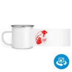 Кружка металлическая белая (круговая запечатка)