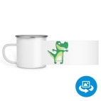 Кружка металлическая белая (круговая запечатка)