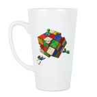 Кружка латте (510 мл) Майнкрафт и кубик Рубика