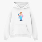 Толстовка худи оверсайз