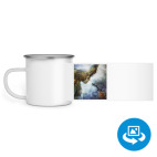 Кружка металлическая белая (круговая запечатка)