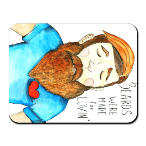 Коврик для мыши с принтом Бородач