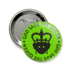 Значок 58 мм  Королева Елизавета II