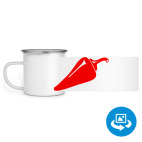 Кружка металлическая белая (круговая запечатка)