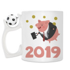 Кружка с футбольным мячиком