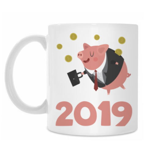 Кружка с принтом Год кабана 2019