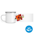 Кружка металлическая белая (круговая запечатка)