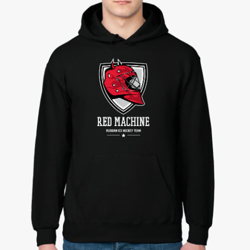 Толстовка худи с принтом Red machine