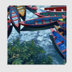 Холст 40 х 40 см 19 лодок (фрагмент)