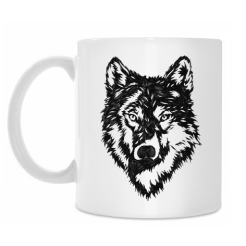Кружка с принтом Волк