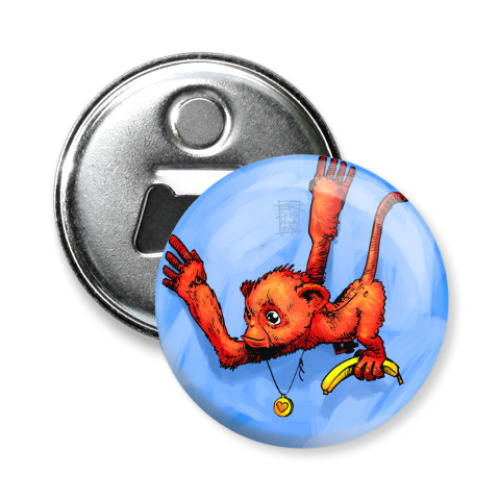 Магнит-открывашка с принтом Обезьянка