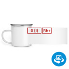 Кружка металлическая белая (круговая запечатка)