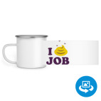 Кружка металлическая белая (круговая запечатка)