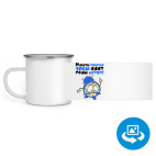 Кружка металлическая белая (круговая запечатка)