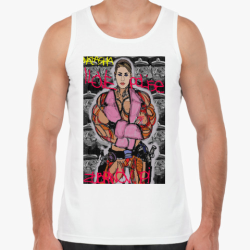 Майка с принтом Наташа