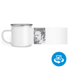 Кружка металлическая белая (круговая запечатка)