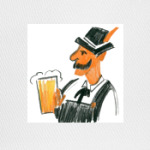 Немец с кружкой пива